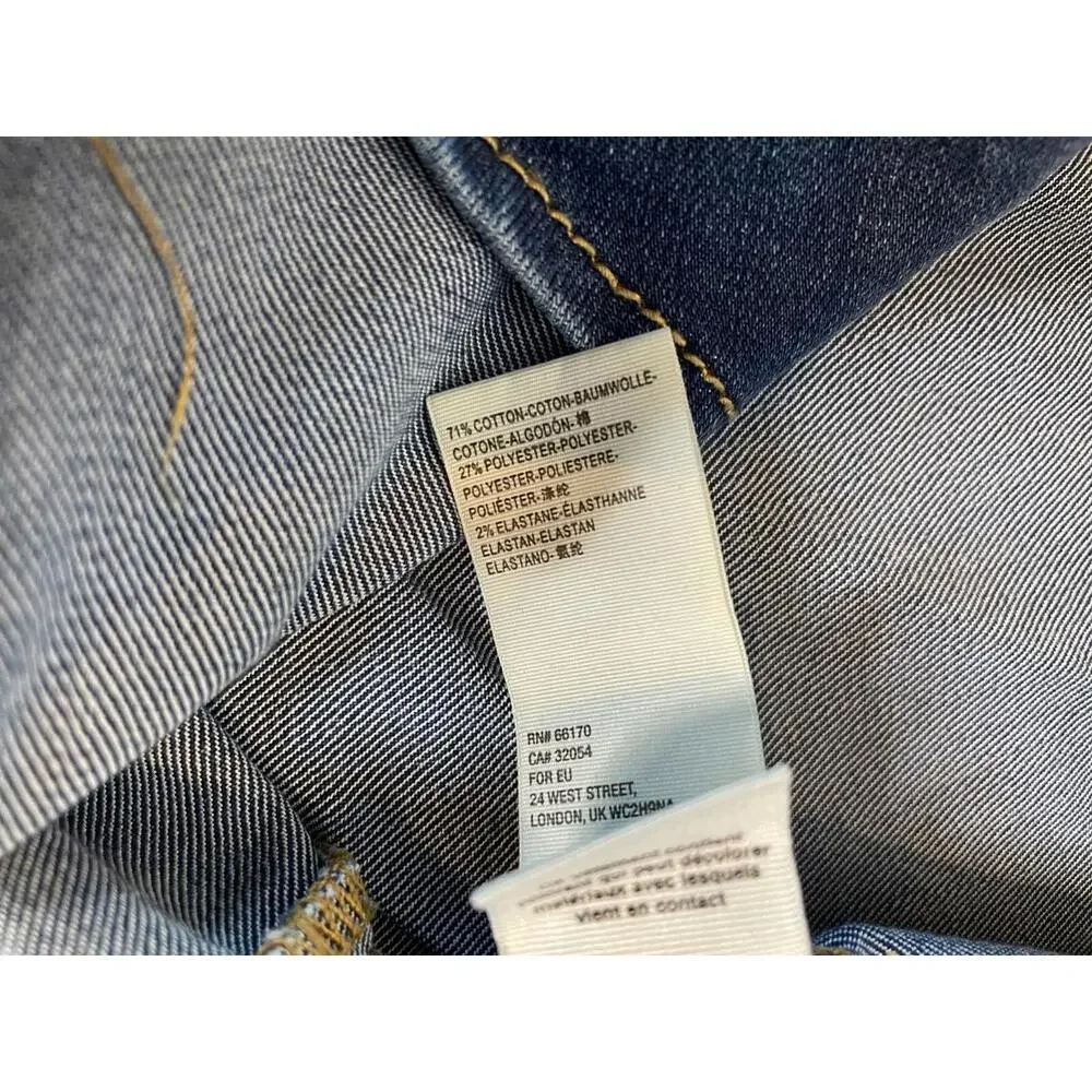 We The Free Curvy Denim Retro Flare Jean Seam Front High Rise Raw Hem Stretch 32 - Picture 7 of 8